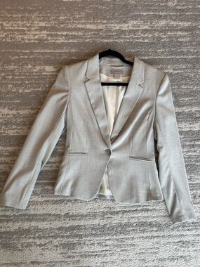H&M Light Gray Women's Single-Button Tailored Blazer Size XS